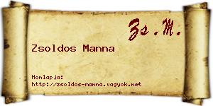 Zsoldos Manna névjegykártya